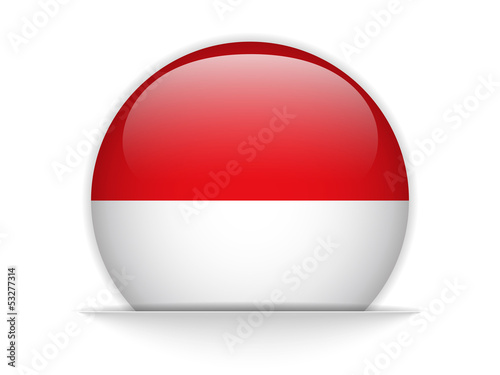 Free Download Monaco Flag Glossy Button - GFXLoad