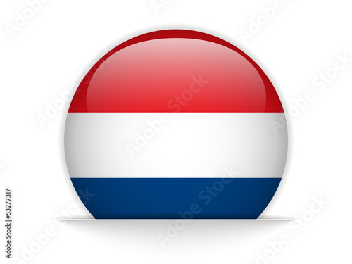 Free Download Netherlands Flag Glossy Button - GFXLoad