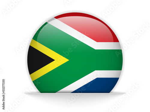 Free Download South Africa Flag Glossy Button - GFXLoad