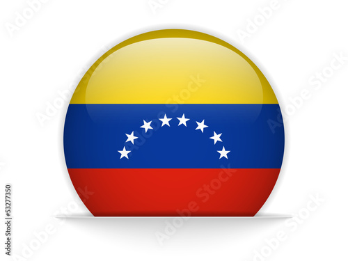 Free Download Venezuela Flag Glossy Button - GFXLoad