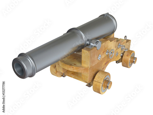 Old cannon. 3D isolated