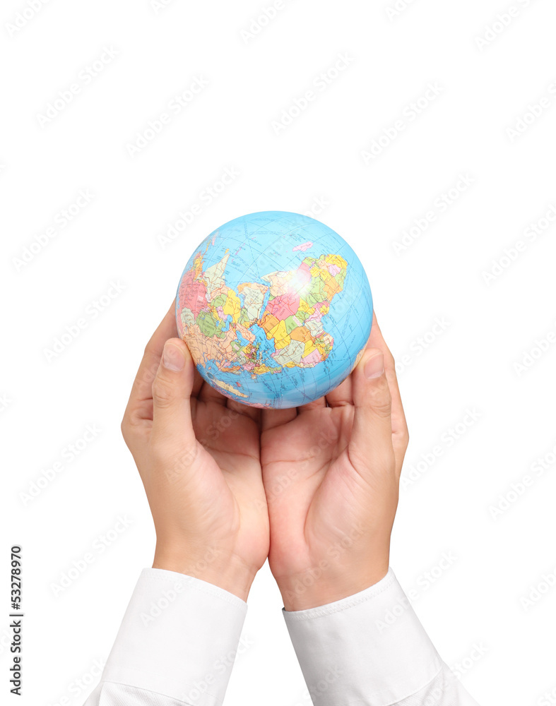 Globe ,earth in  hand