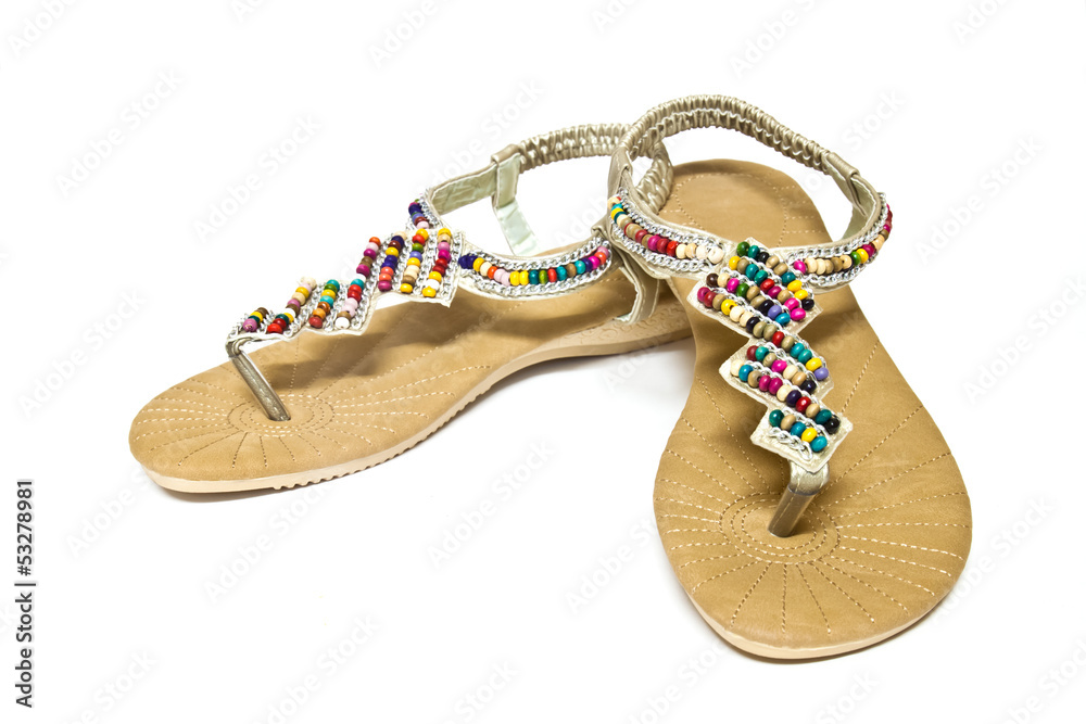Sandal with gems