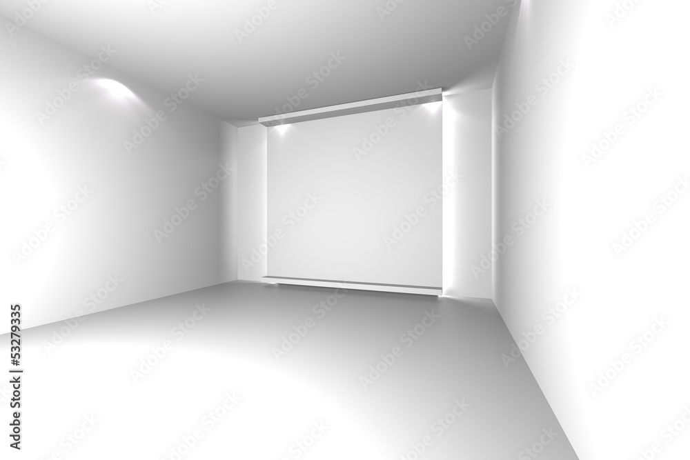 white empty room with decorate wall white empty room with decorate wall