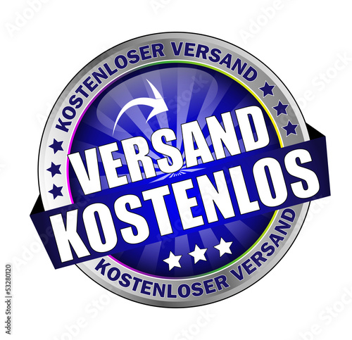 Icon Button Versand kostenlos in Blautönen