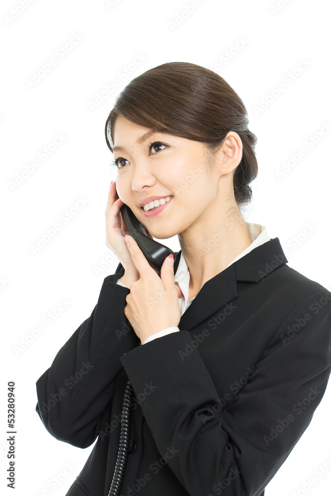 Beautiful asian business woman isolated on white background Beautiful asian business woman isolated on white background