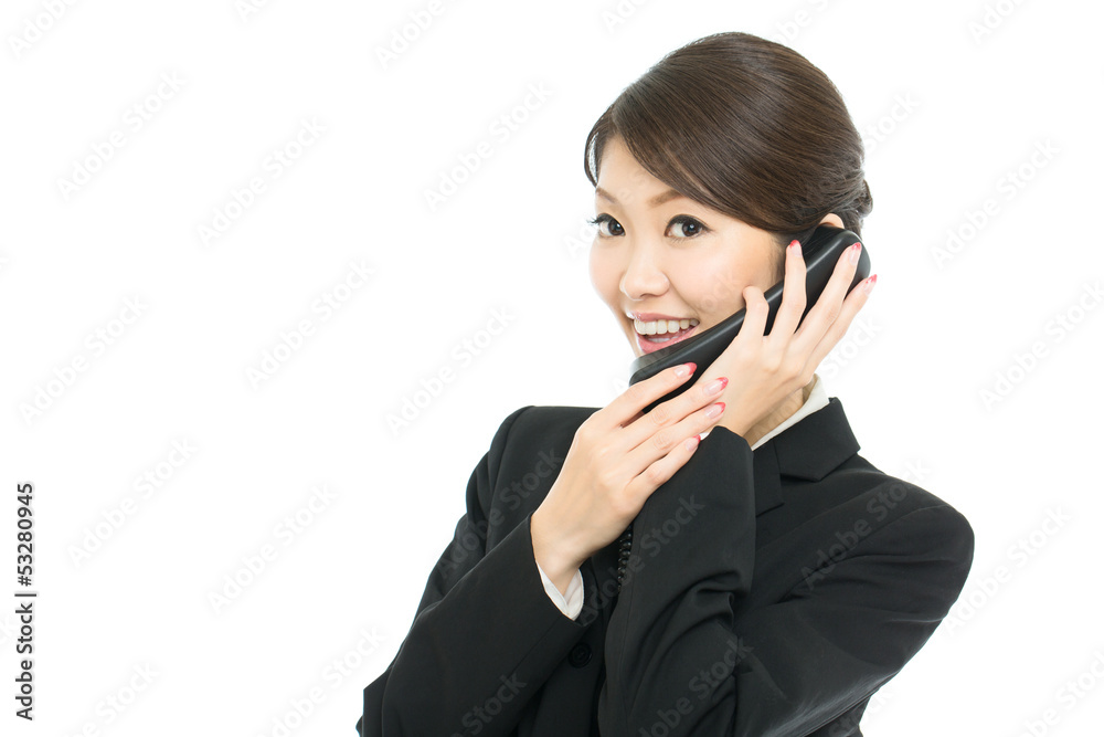 Beautiful asian business woman isolated on white background Beautiful asian business woman isolated on white background