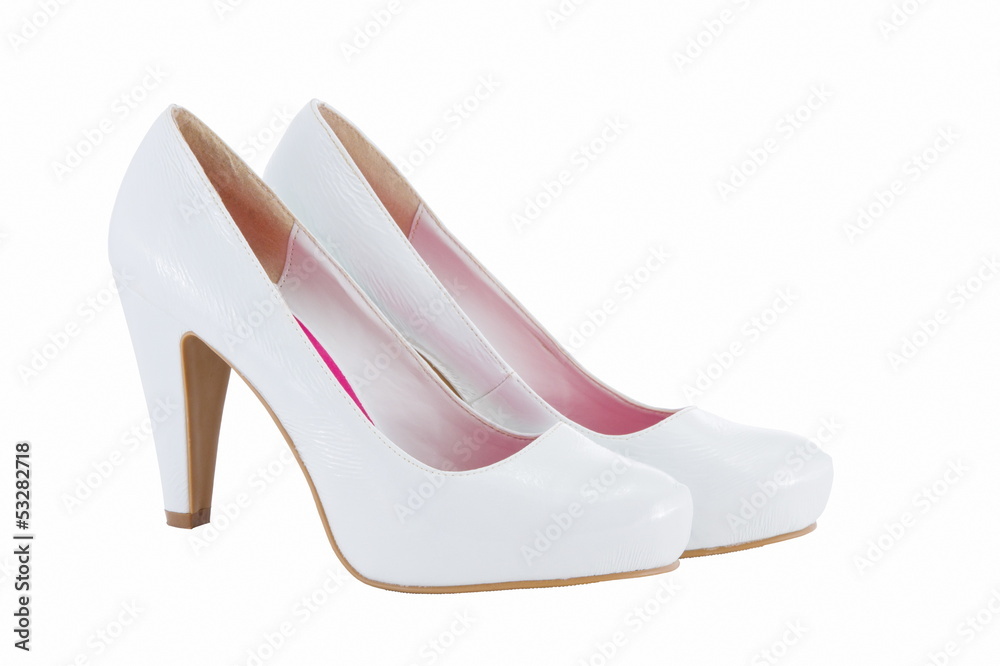 a image of female heels on a white background a image of female heels on a white background