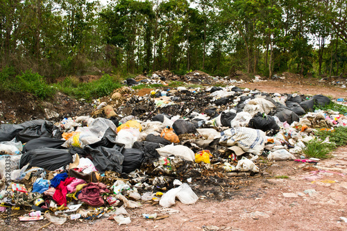 garbage in landfill