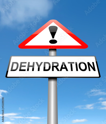Dehydration concept.