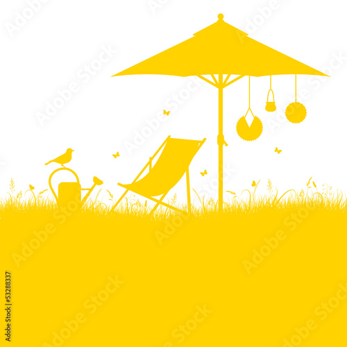 Summer Garden Canvas Chair Yellow