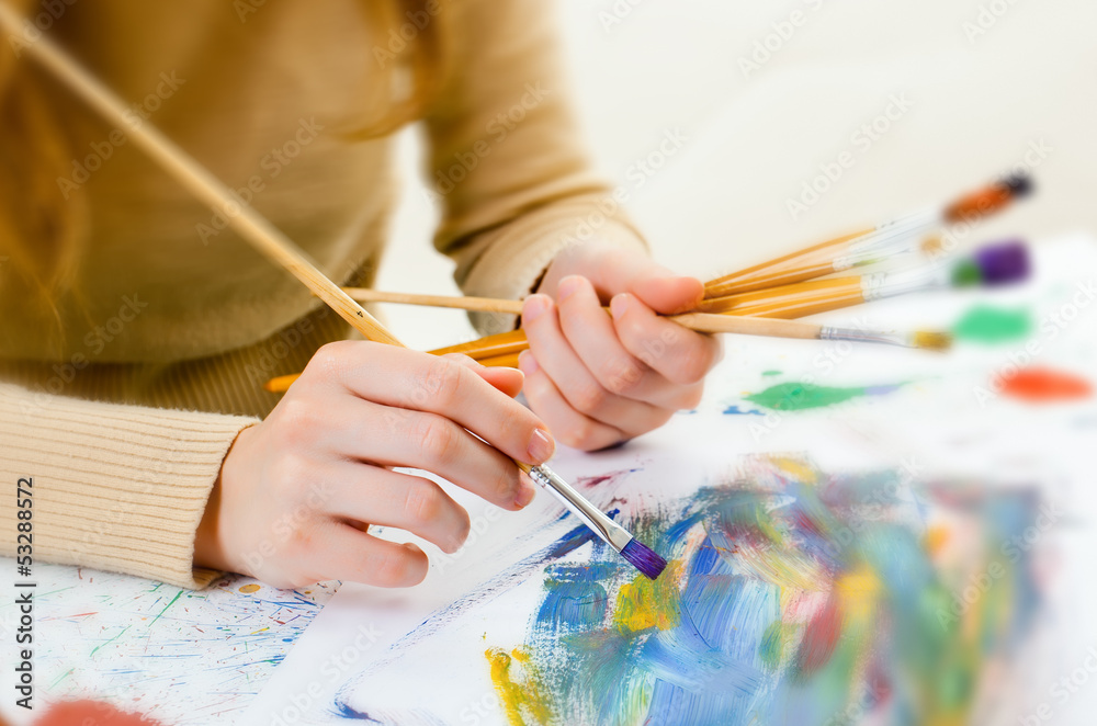 Naklejka premium Paints and brushes