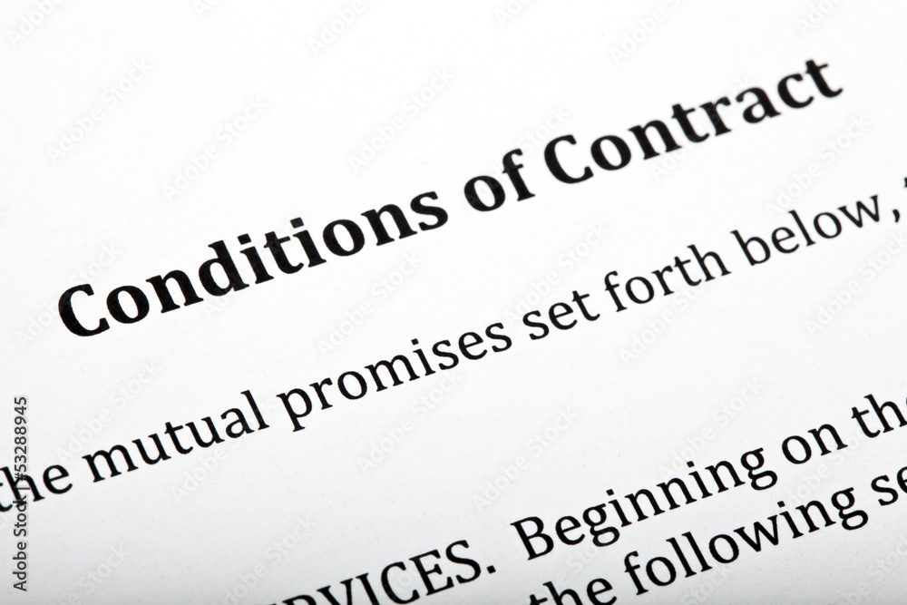 Conditions of Contract Letter