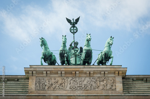Brandenburger Tor detail. Berlin, Germany.