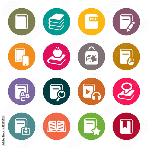 Book icons set