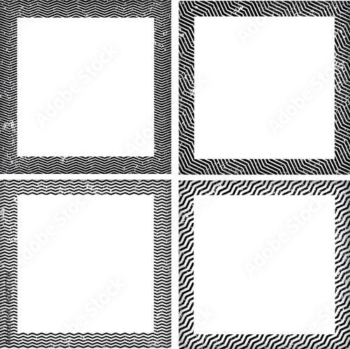 Set of grunge frames. vector illustration.