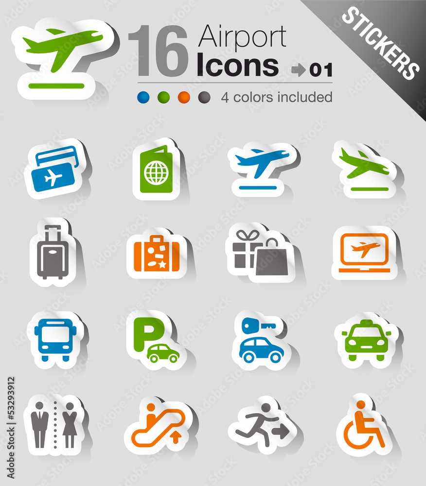 Stickers - Airport and Travel icons