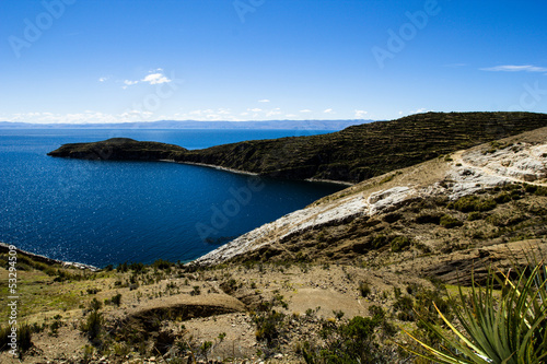 Isla del Sol on the Titicaca lake  Bolivia.