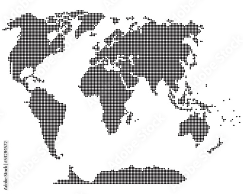 Simple map of the world.