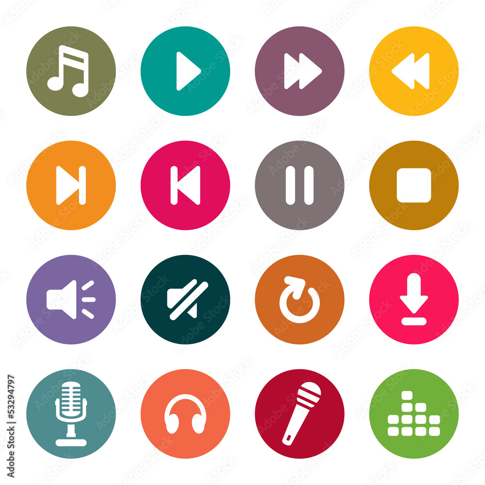 music player icons music player icons