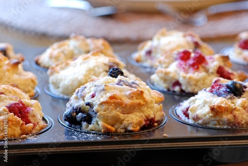 Berry muffins - soft focus
