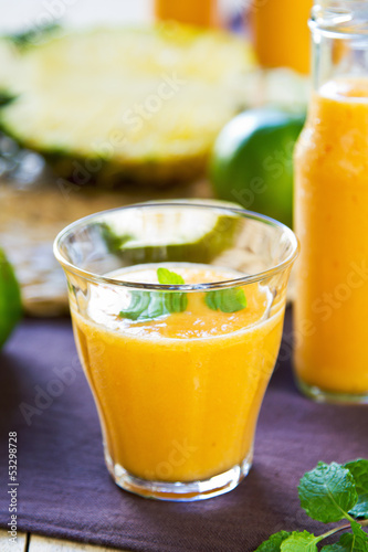 Pineapple with Orange and Mango smoothie