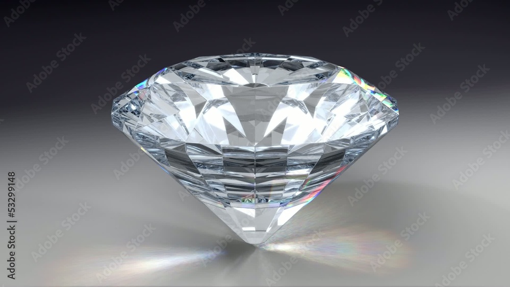 drehender geschliffener Diamant