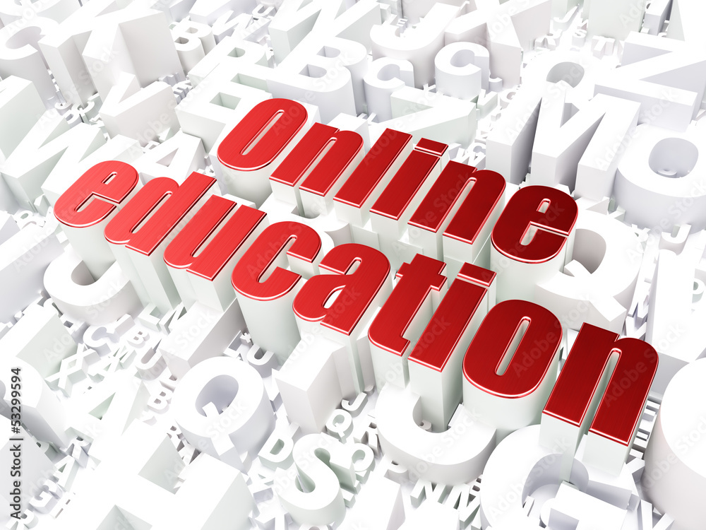 Education concept: Online Education on alphabet background Education concept: Online Education on alphabet background