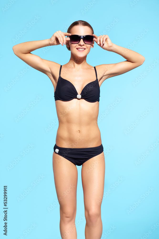 Fototapeta premium beautiful woman in bikini