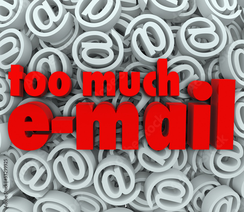 Too Much Email Symbol @ Sign Symbol Background Mail