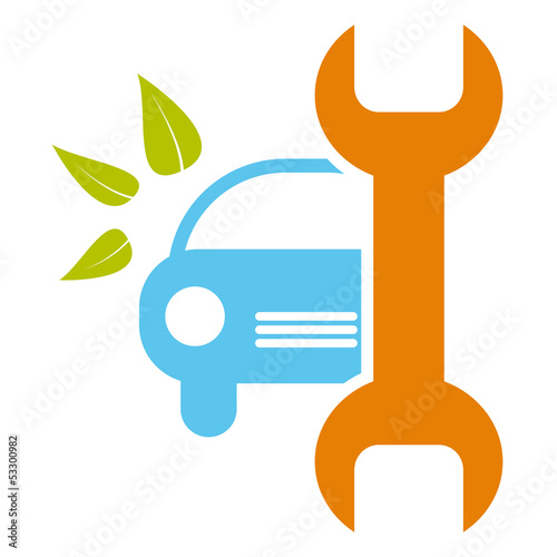 Car service sign - healthy environment, bio concept