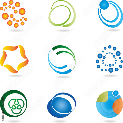 Logo, Abstract Design Elements,  2D and 3D