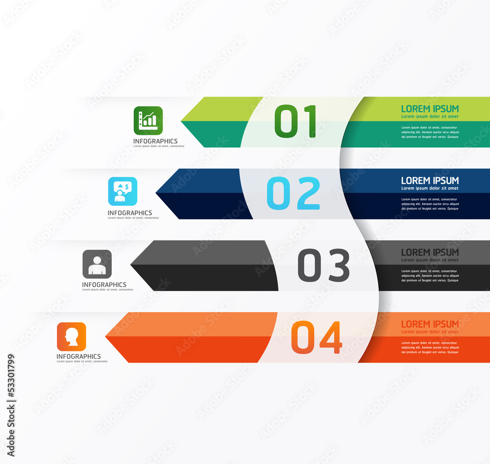 Modern Design Minimal style infographic template / can be used f Modern Design Minimal style infographic template / can be used f