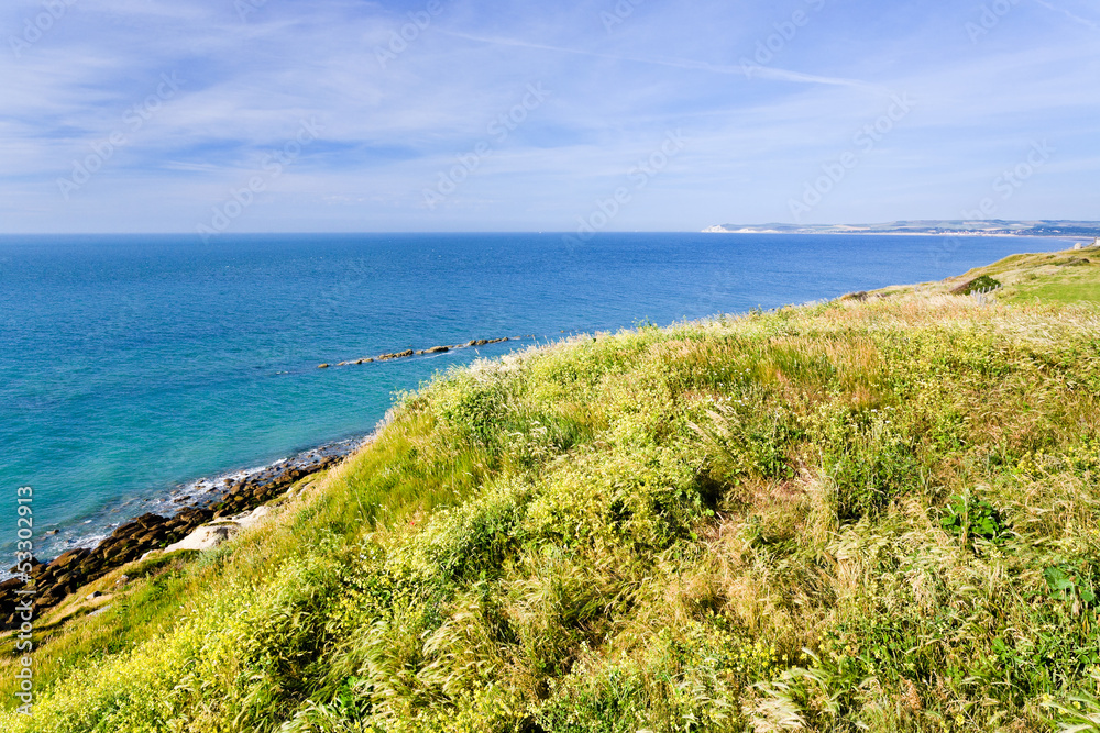 La Manche coastline in Normandy, France