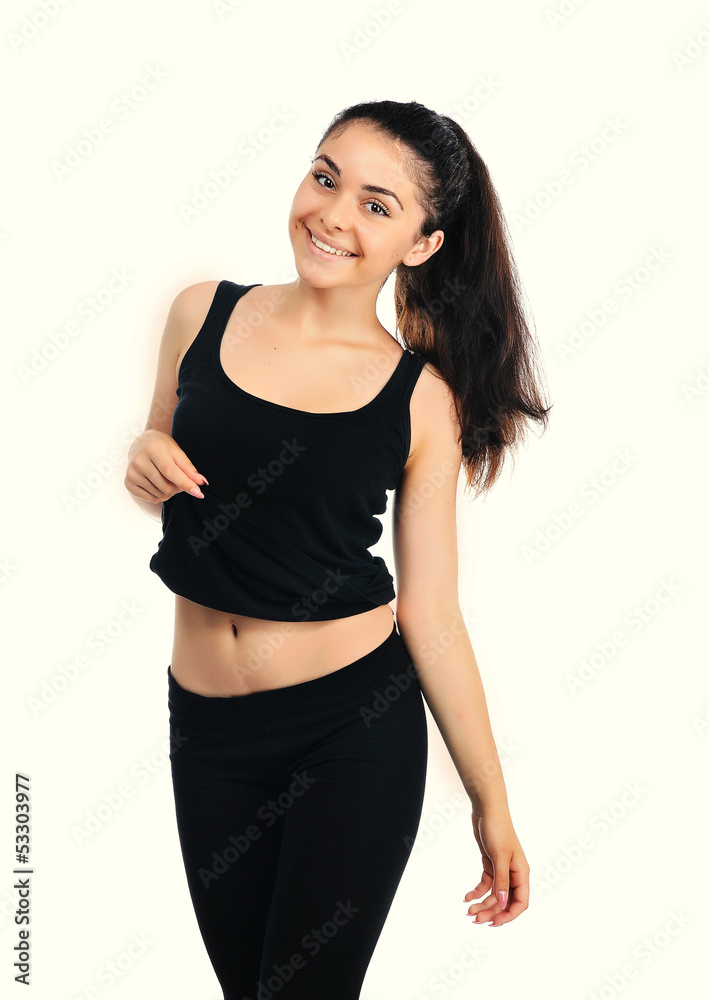 Portrait of young fitness woman Portrait of young fitness woman
