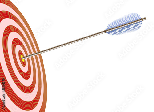 Arrow in to target (vector illustration)