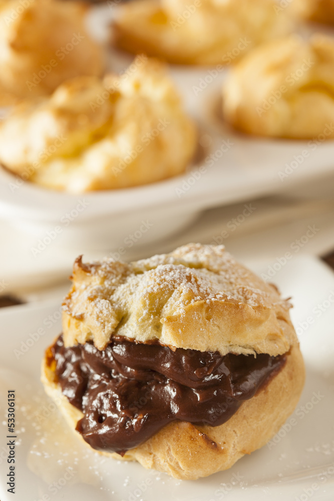 Homemade Chocolate Cream Puffs Homemade Chocolate Cream Puffs
