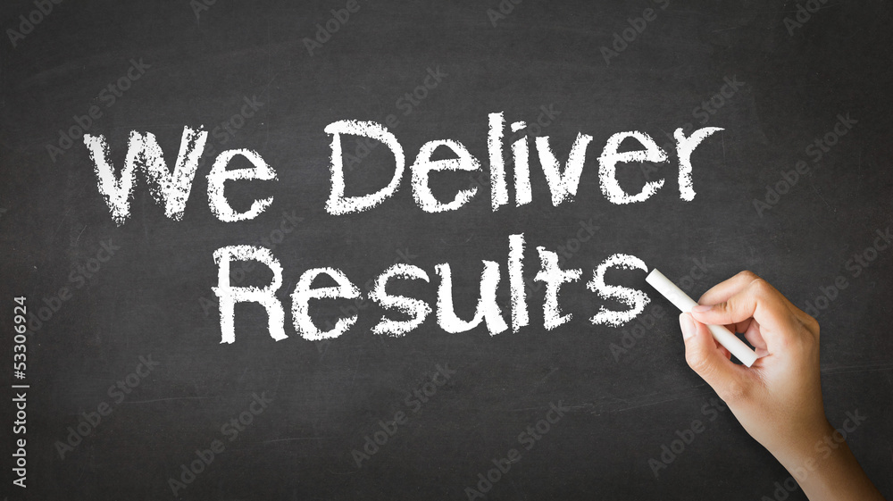 We deliver Results Chalk Illustration We deliver Results Chalk Illustration