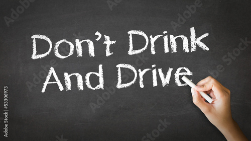 Don't Drink And Drive Chalk Illustration