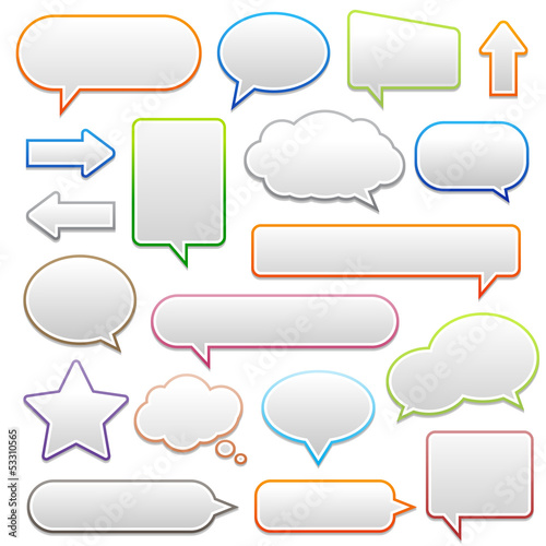 pop-up bubble with shadow on white background