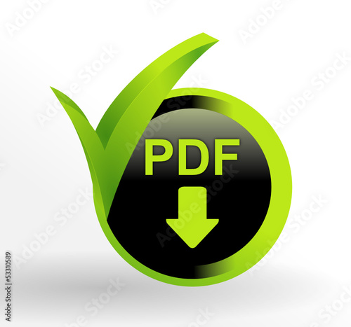 fichier pdf sur bouton vert et noir