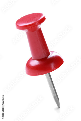 close up of a red pushpin