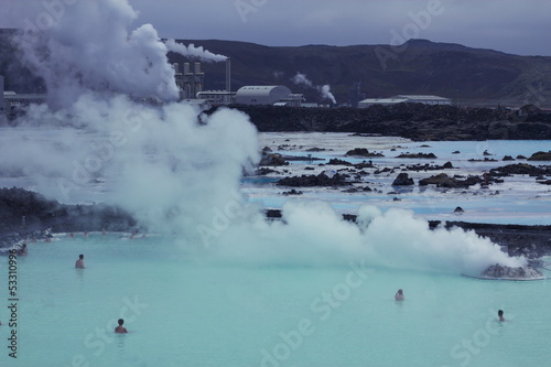 Obraz na płótnie blue lagoon Spa w salonie
