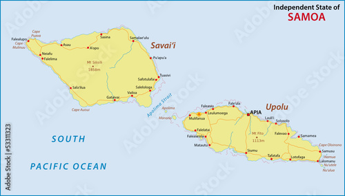 Samoa map