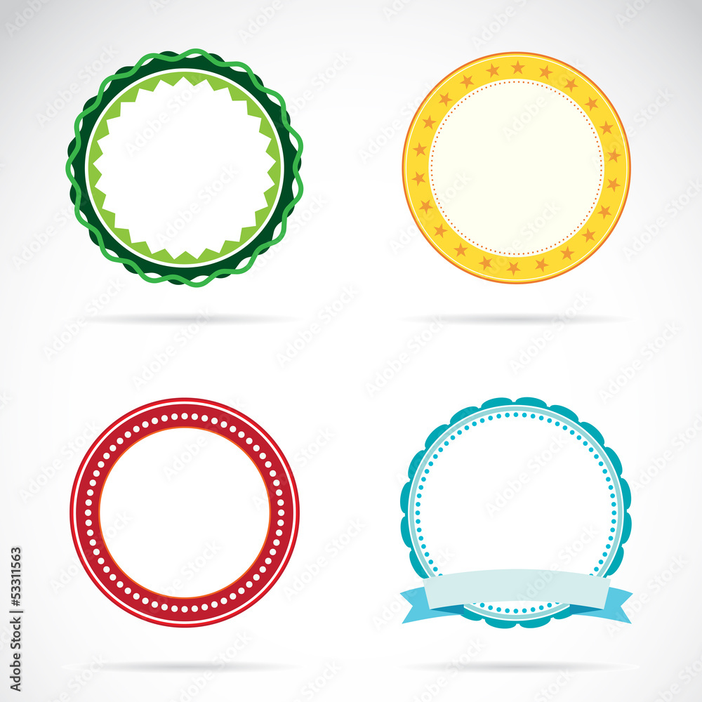 Set of vector label on white background Set of vector label on white background