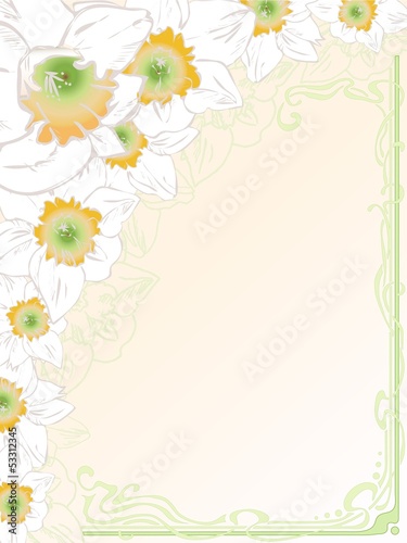 Hand drawn card, vintage, art deco style, vector eps 10