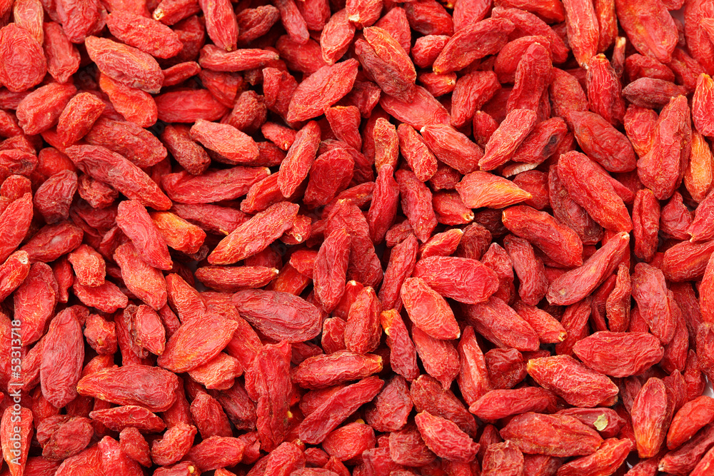 Dried wolfberry fruit background Dried wolfberry fruit background