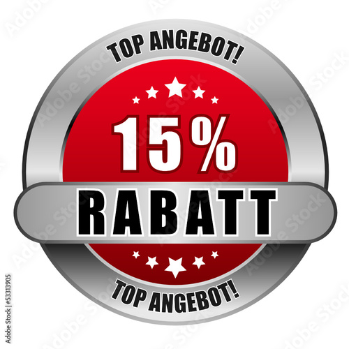 5 Star Button rot 15 PROZENT RABATT TA TA