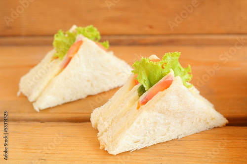 Sandwich with sausage