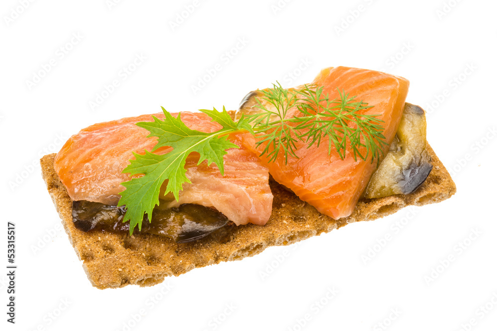 Toast with salmon